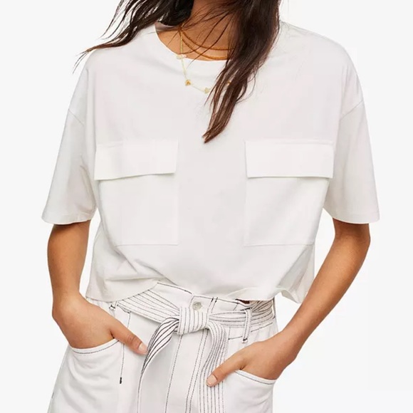 Mango Cropped Shirt XS - Picture 1 of 11